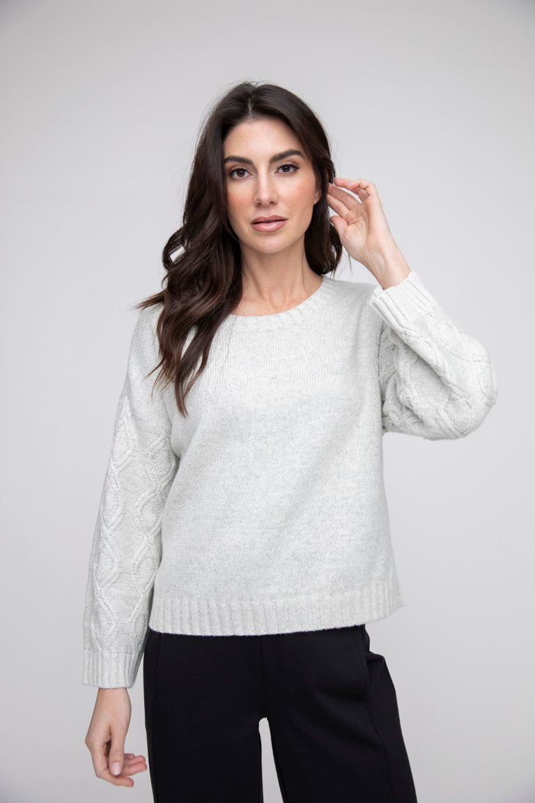 Liv by Habitat's Snow Bunny Crew Neck Sweater in Winter White