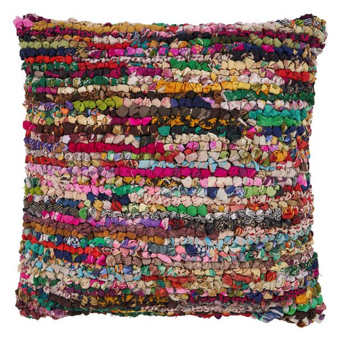 Multicolor Kantha Accent Pillow
