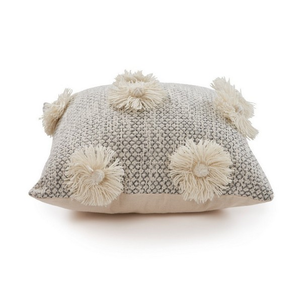 Gray Poofs Accent Pillow