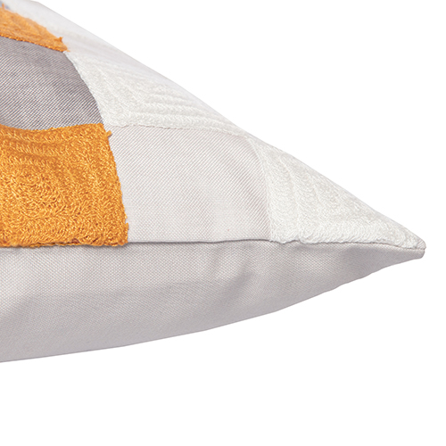 Yellow & Grey Checked Accent Pillow