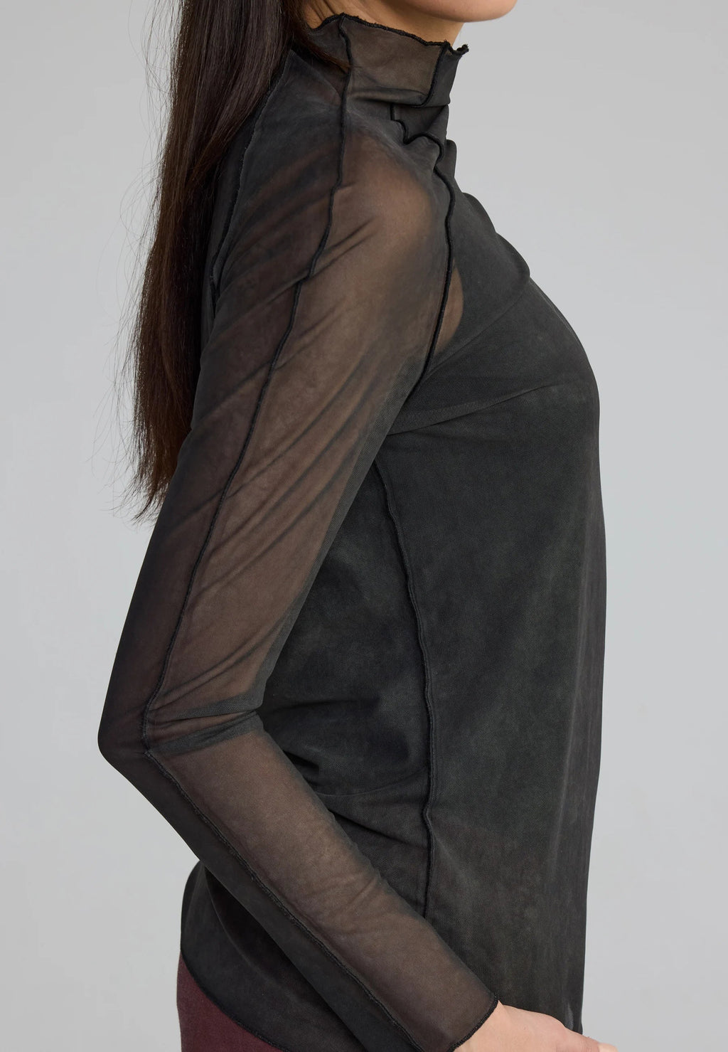 Luukaa Neva Mesh Turtleneck Blouse