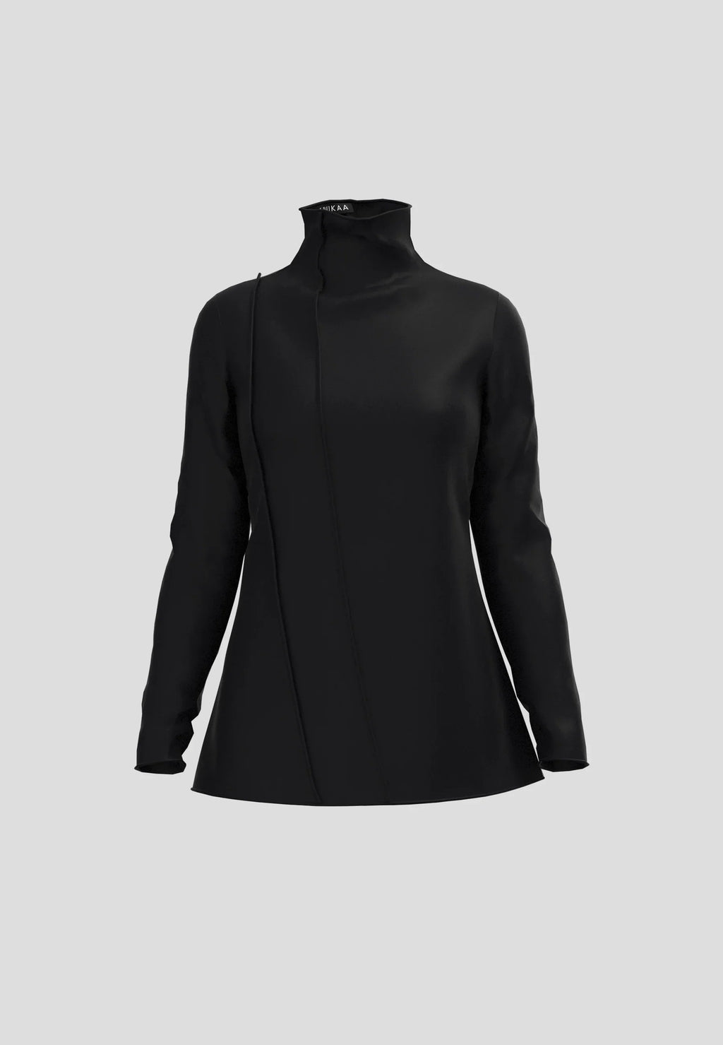  NYX Structured Turtleneck Blouse from Luukaa in Black