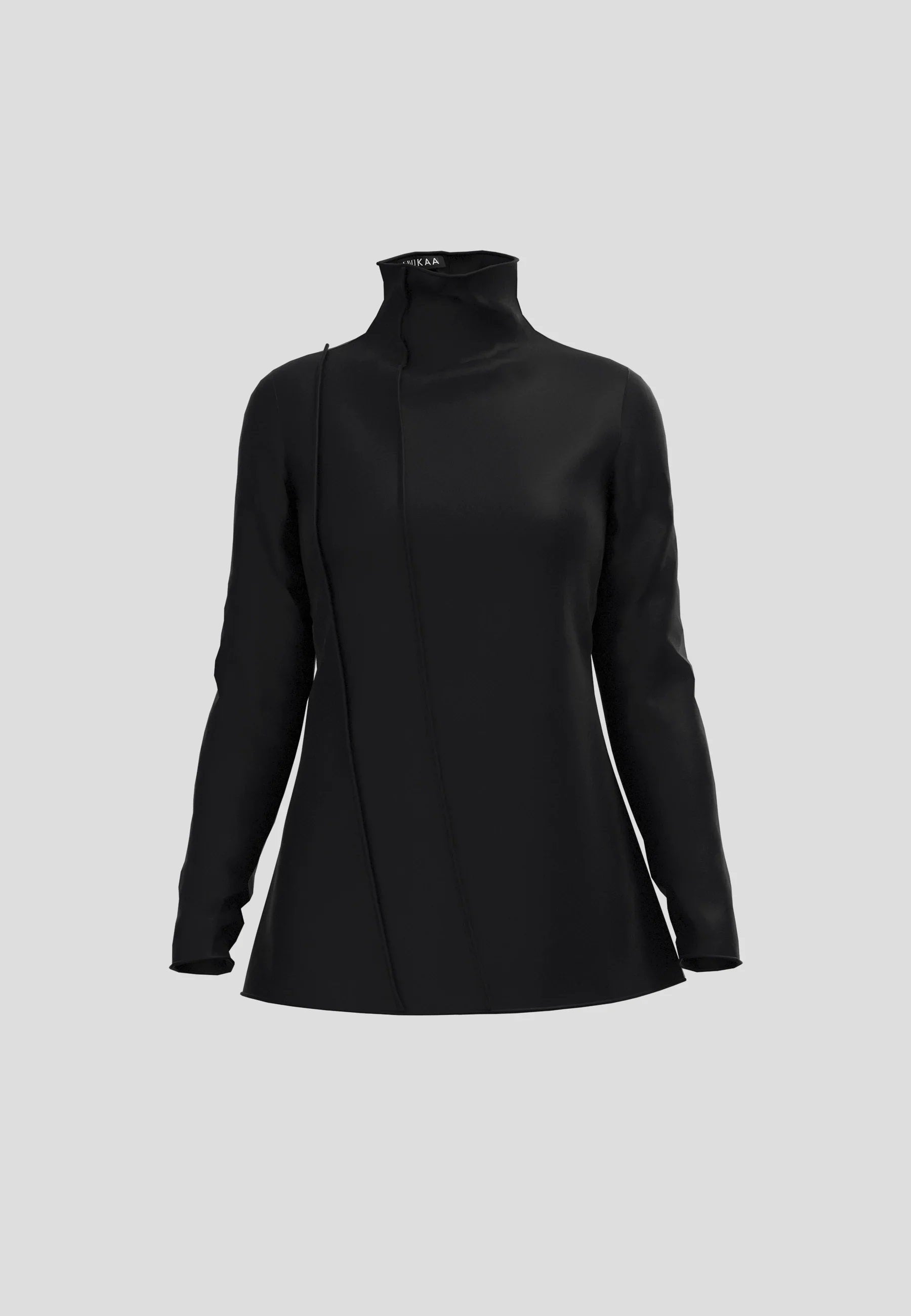  NYX Structured Turtleneck Blouse from Luukaa in Black
