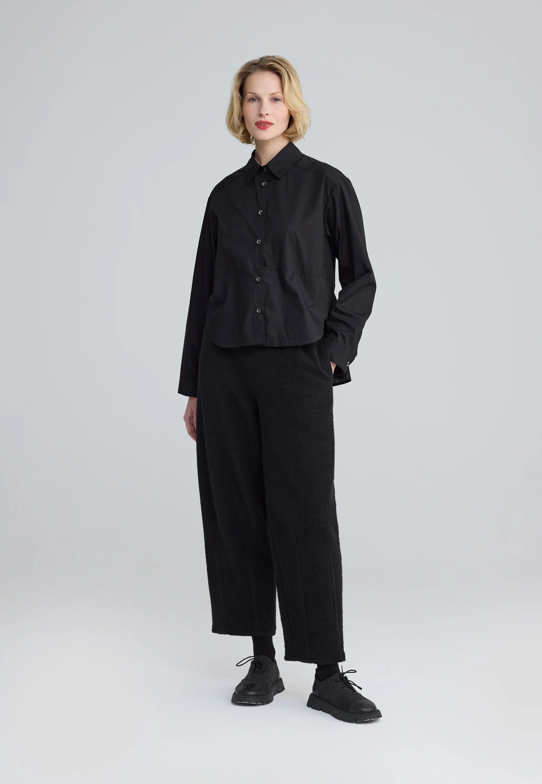 Luukaa Liora Poplin Blouse in Black