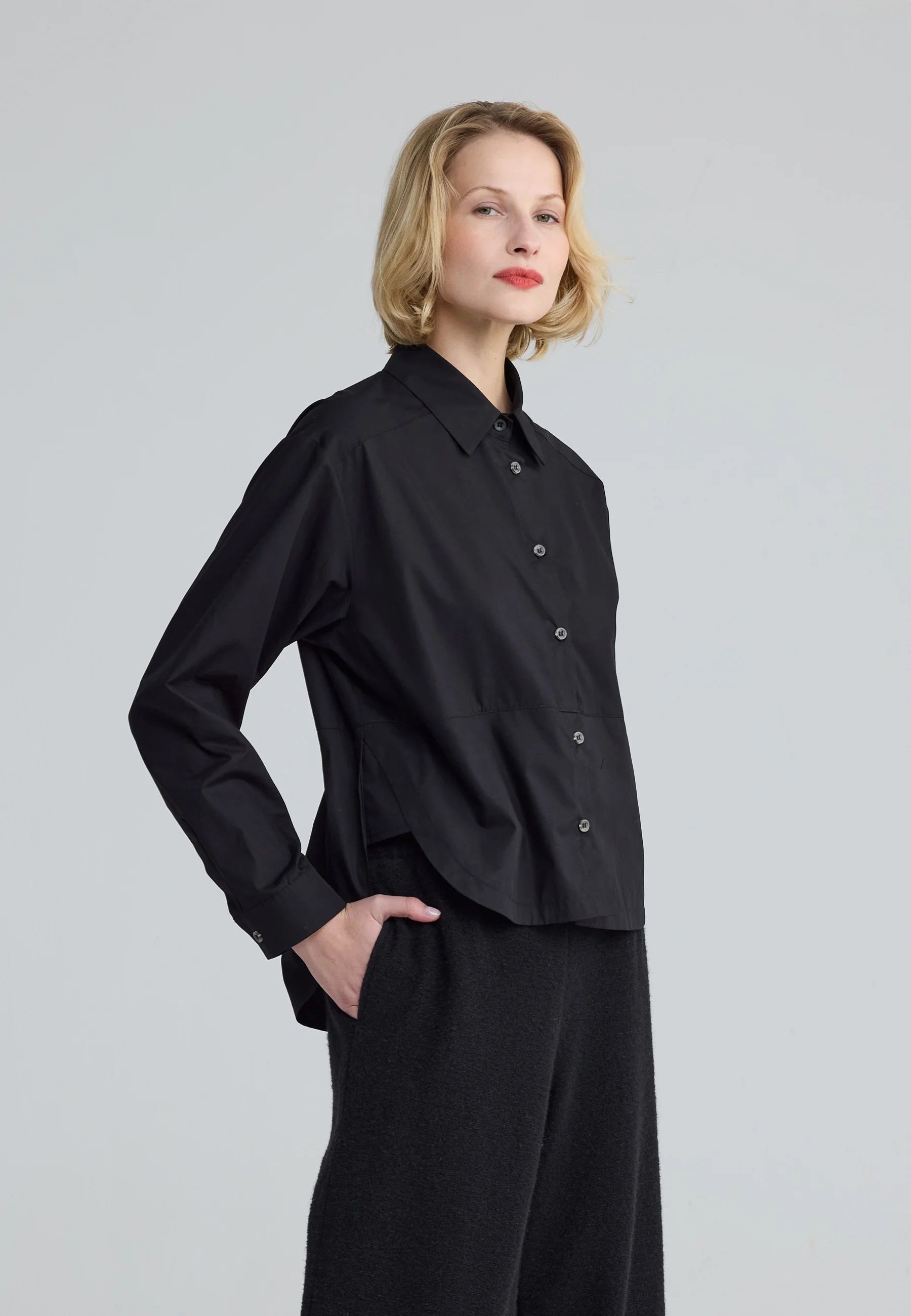Luukaa Liora Poplin Blouse in Black