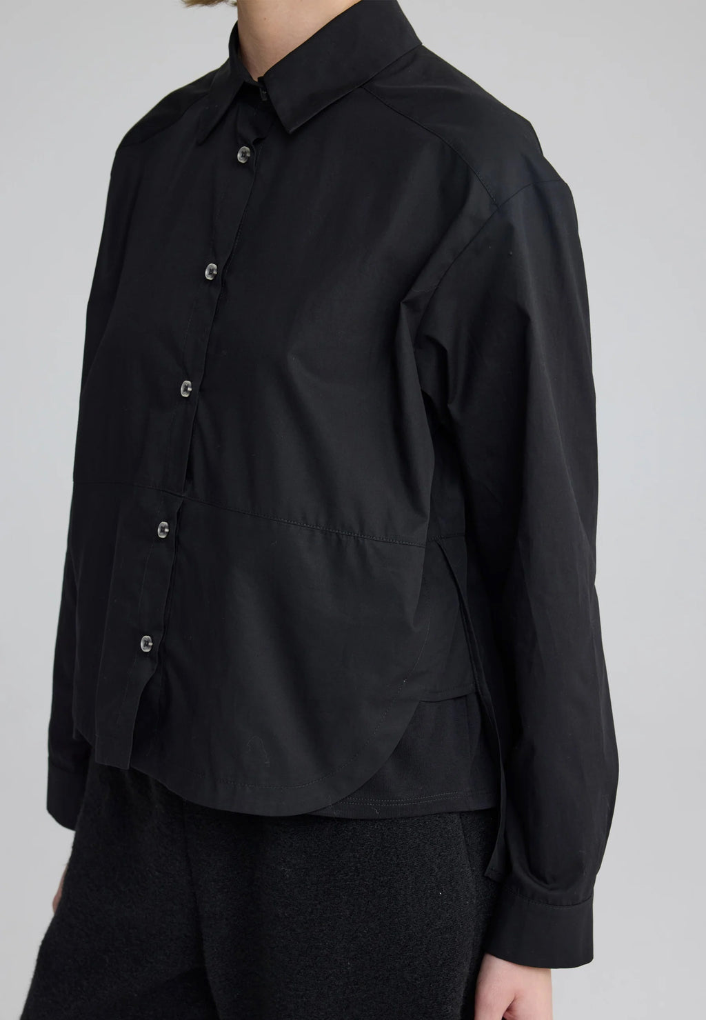 Luukaa Liora Poplin Blouse in Black