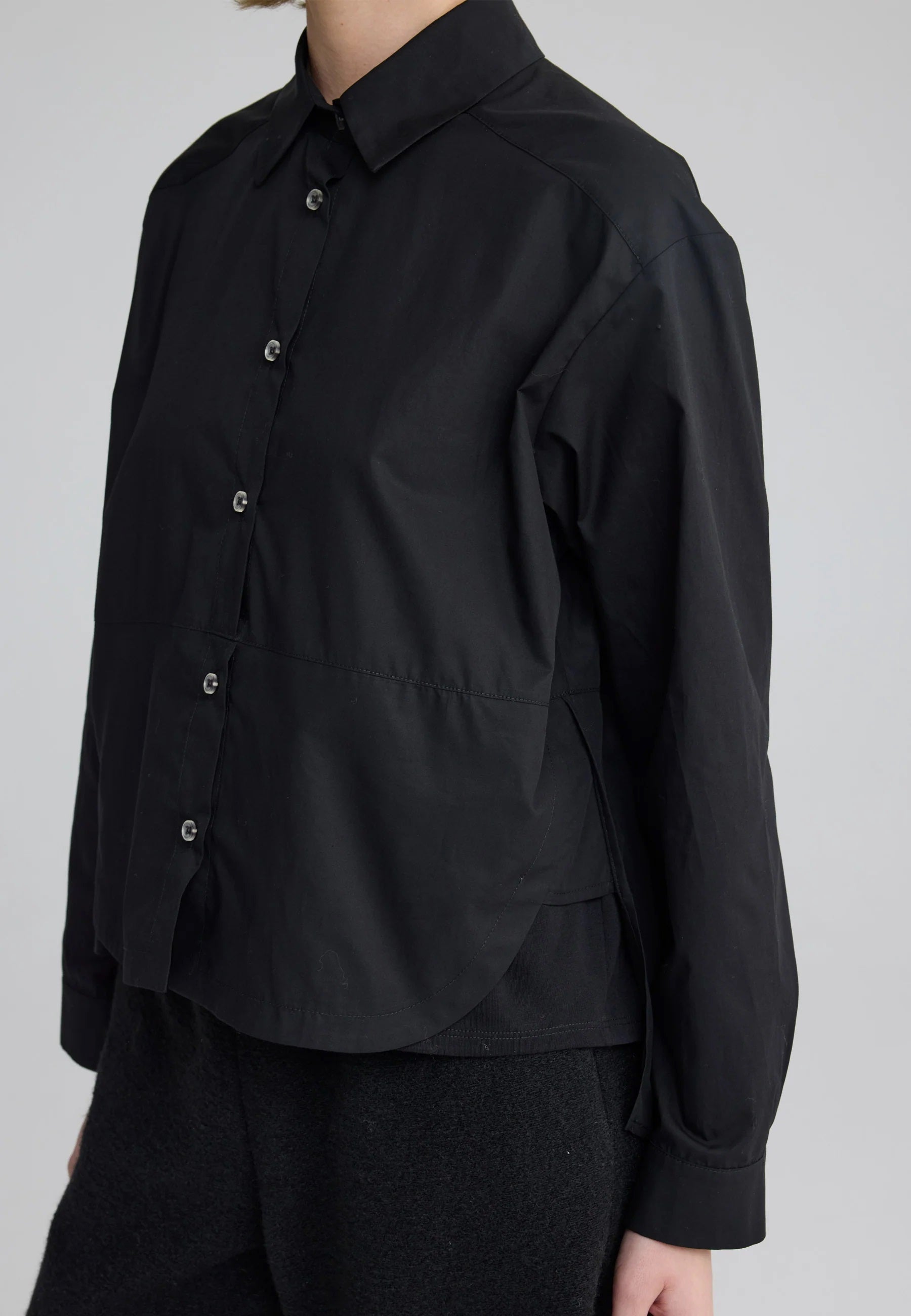 Luukaa Liora Poplin Blouse in Black