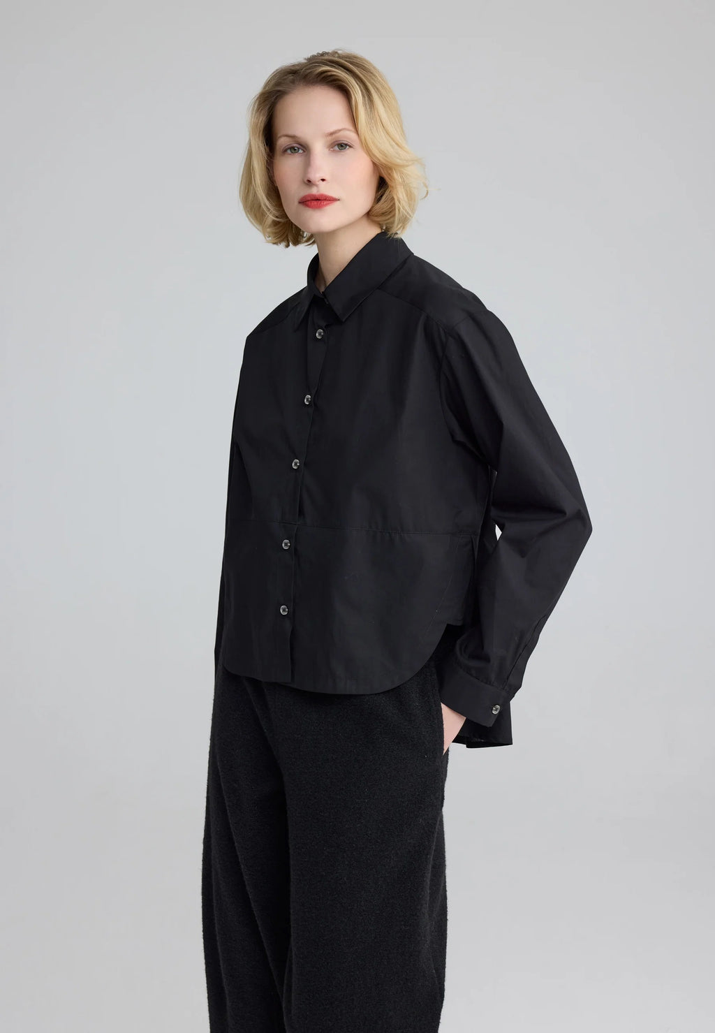Luukaa Liora Poplin Blouse in Black