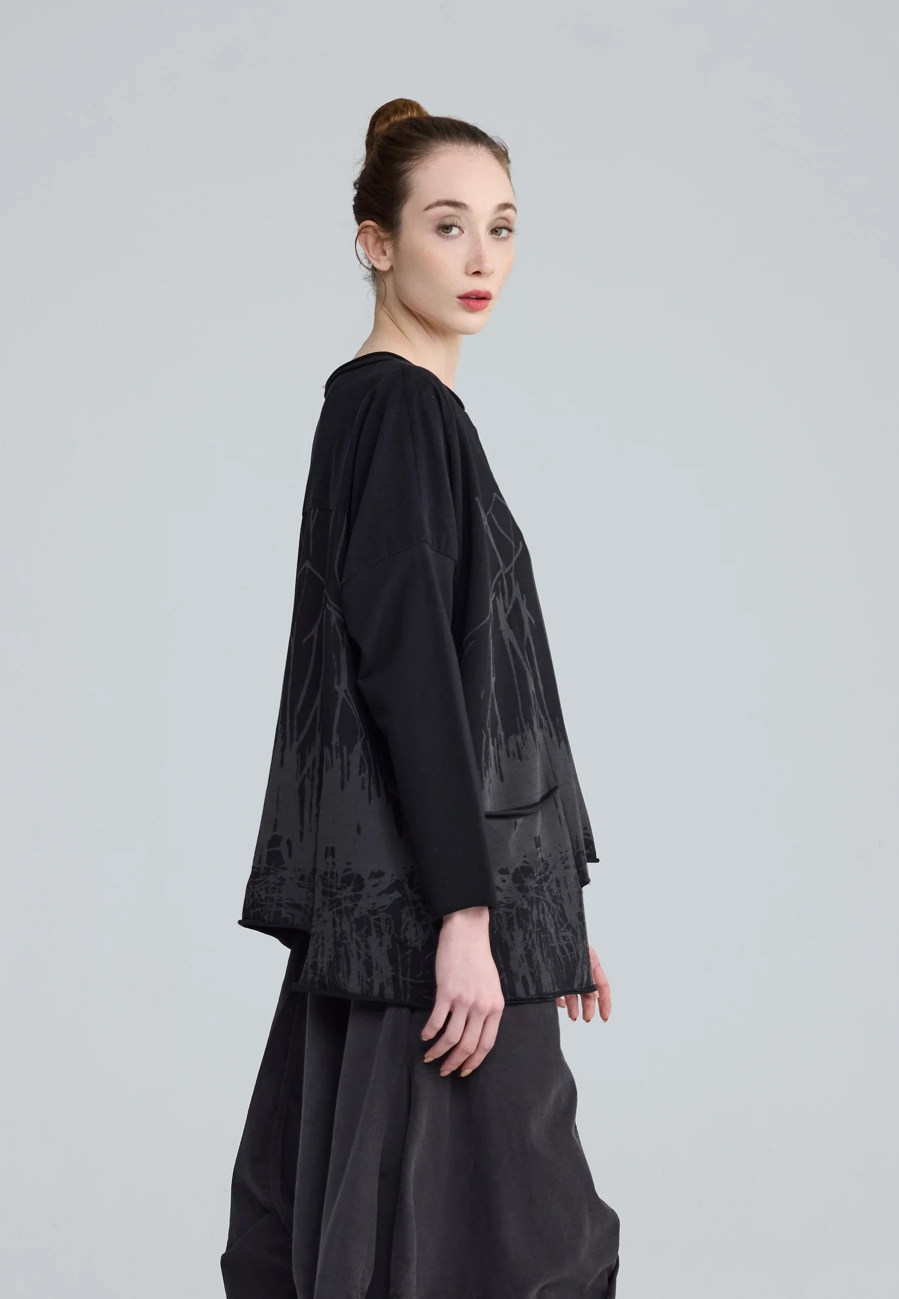 Luukaa's Cristal Textured Blouse in Black