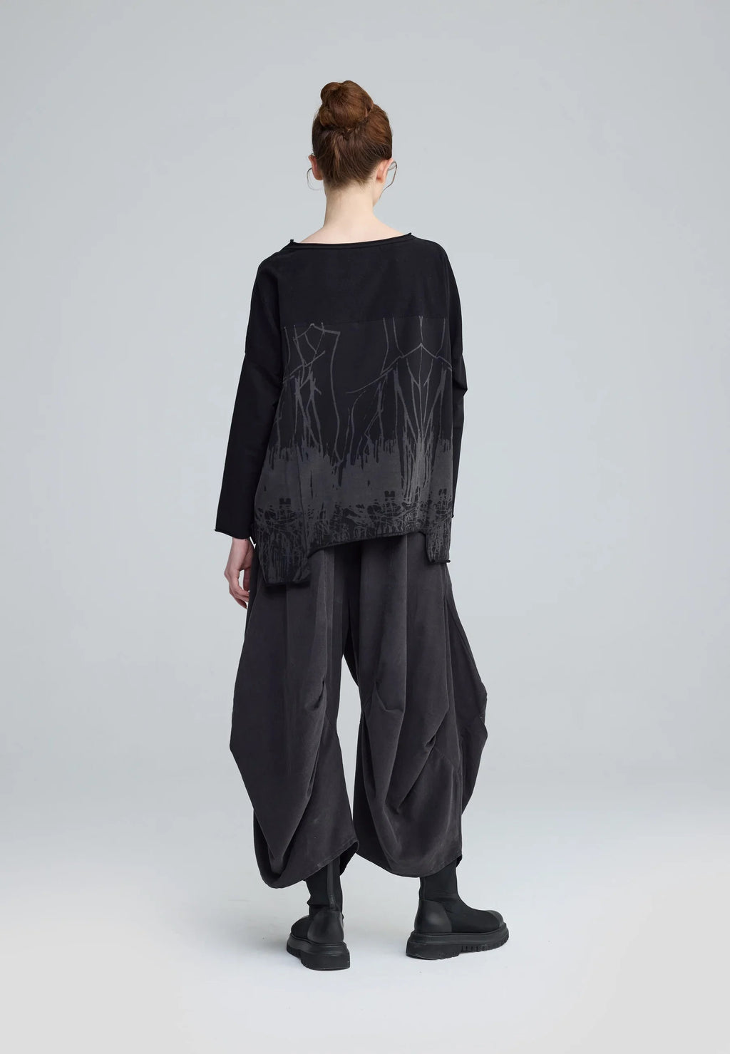Luukaa's Cristal Textured Blouse in Black