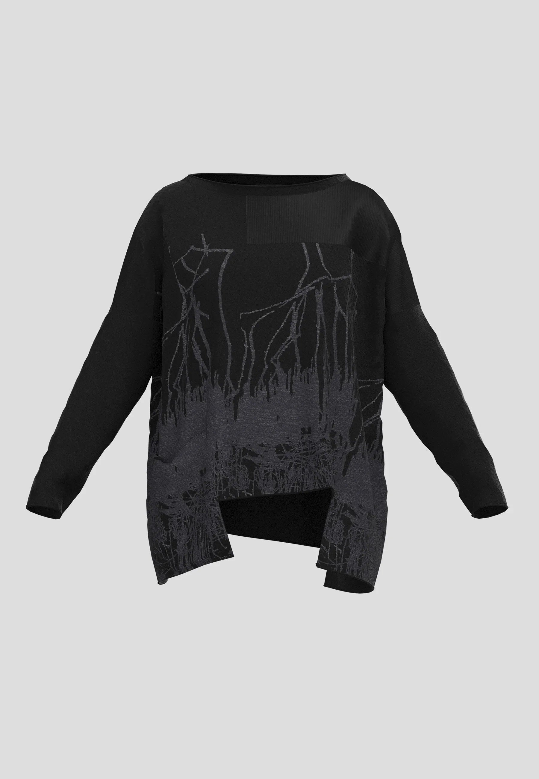 Luukaa's Cristal Textured Blouse in Black