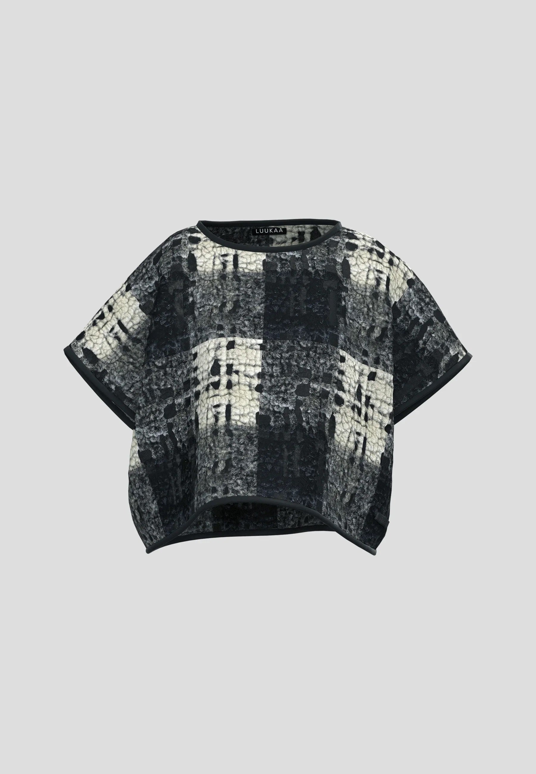 Luukaa Seraphine Structured Mesh Pullover in Foggy