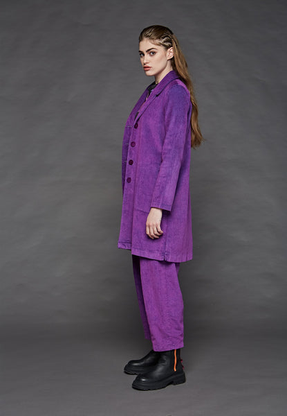 LUUKAA's Vitality Velvet Blazer in Violet