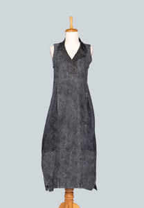 Luukaa's Illusion Denim Dress in Black