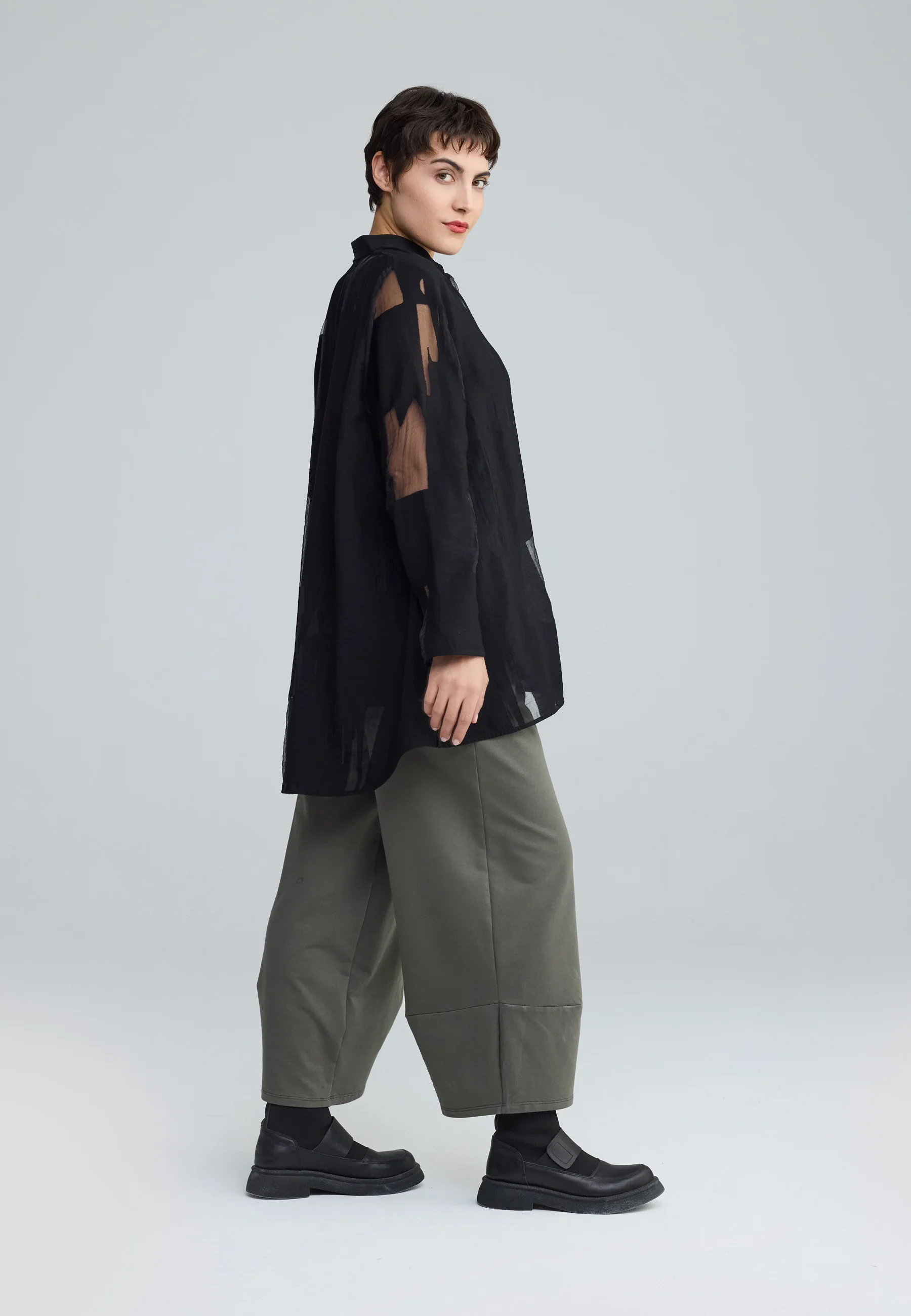 Luukaa's Cascade Ondine Sheer Jacquard Blouse