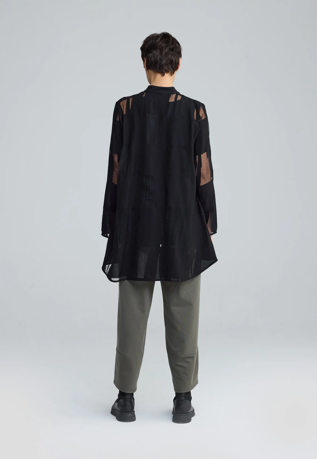 Luukaa's Cascade Ondine Sheer Jacquard Blouse