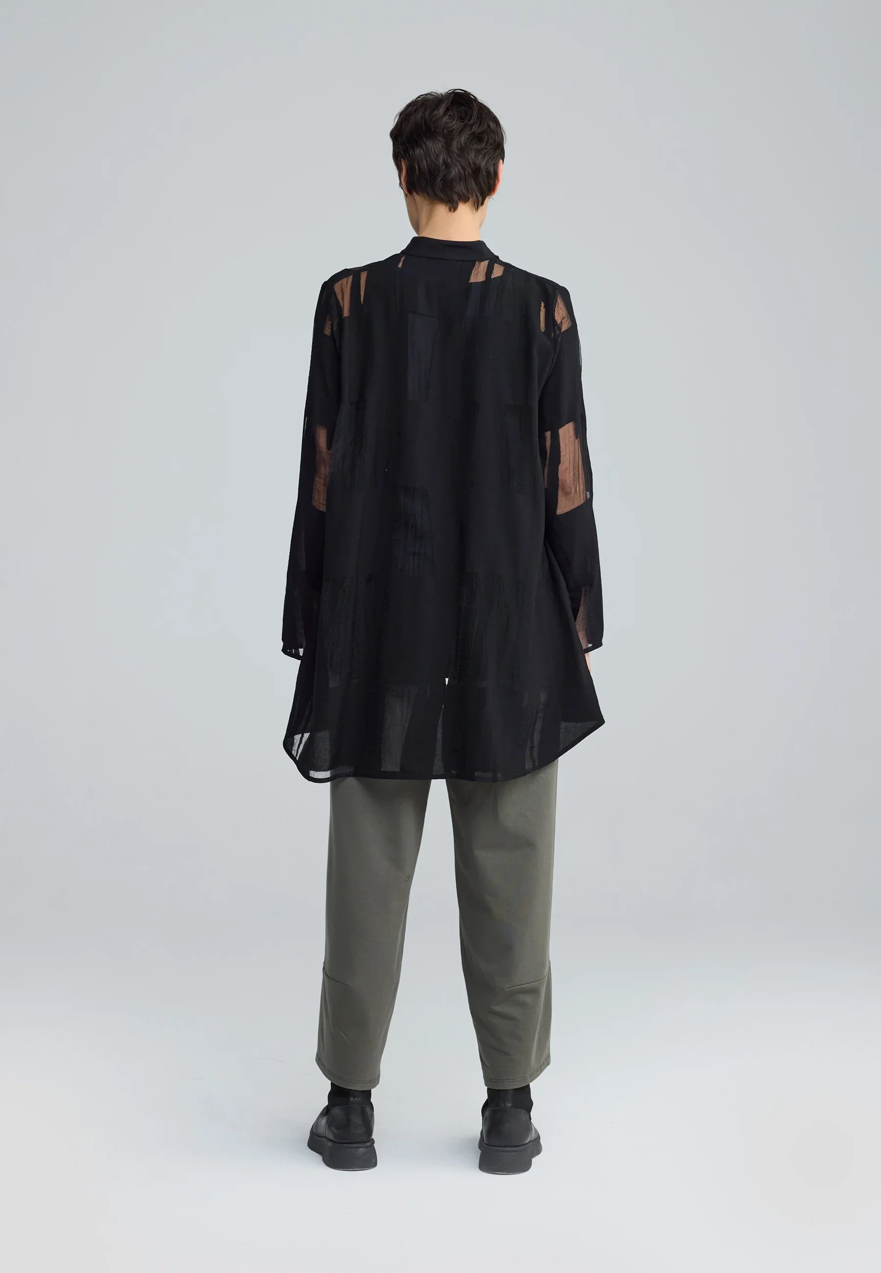 Luukaa's Cascade Ondine Sheer Jacquard Blouse