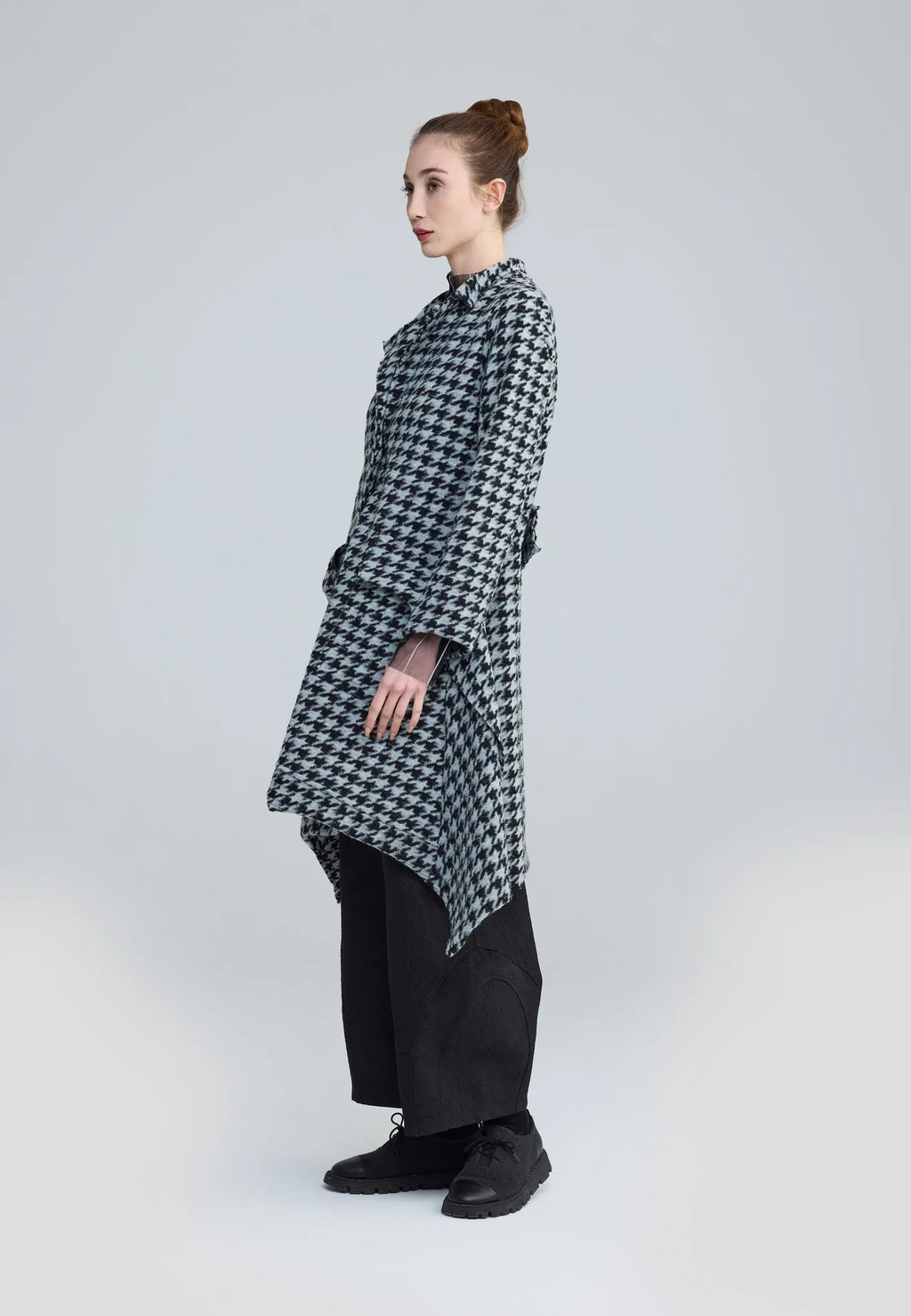 Zaria Houndstooth Long Jacket