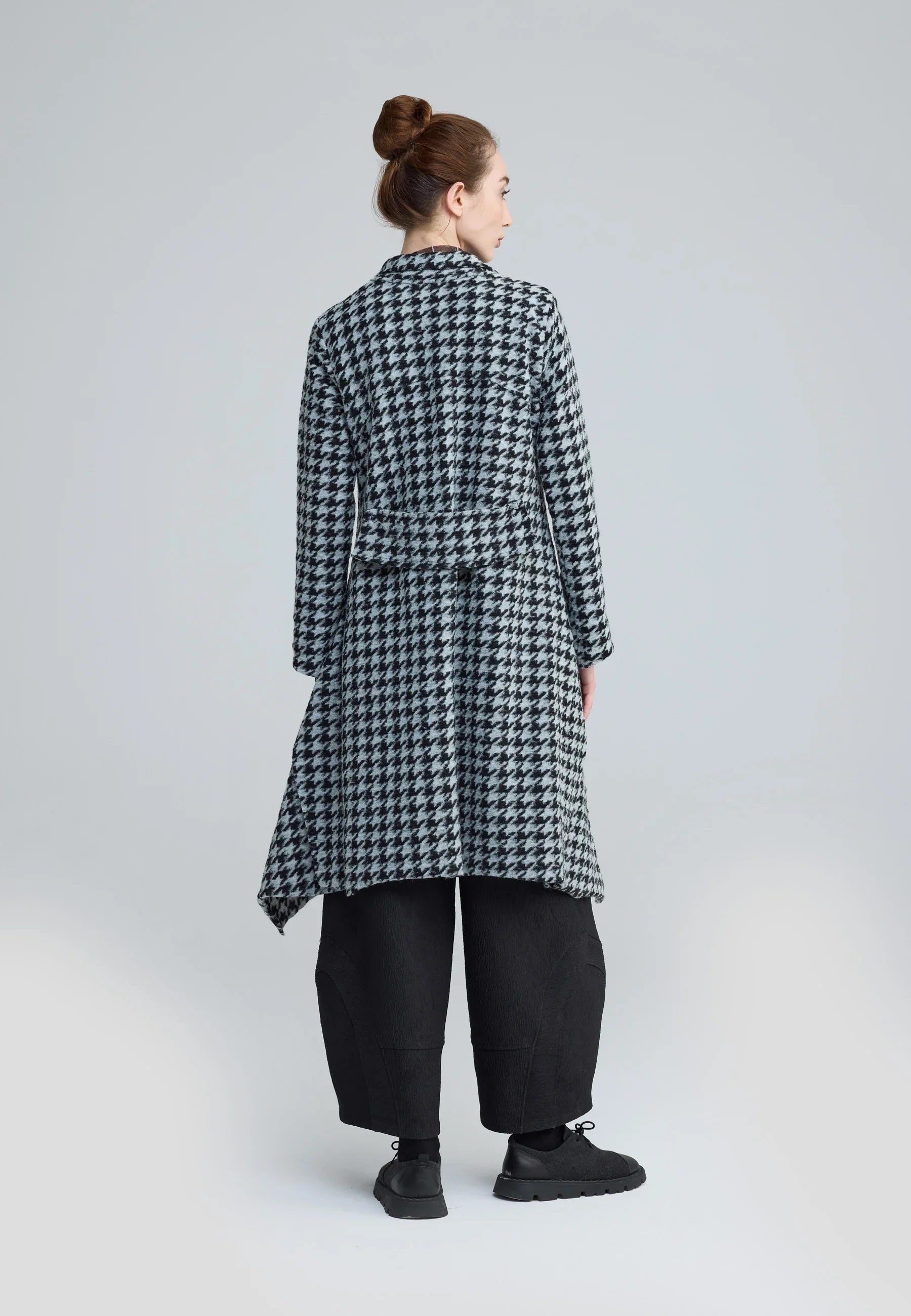 Zaria Houndstooth Long Jacket