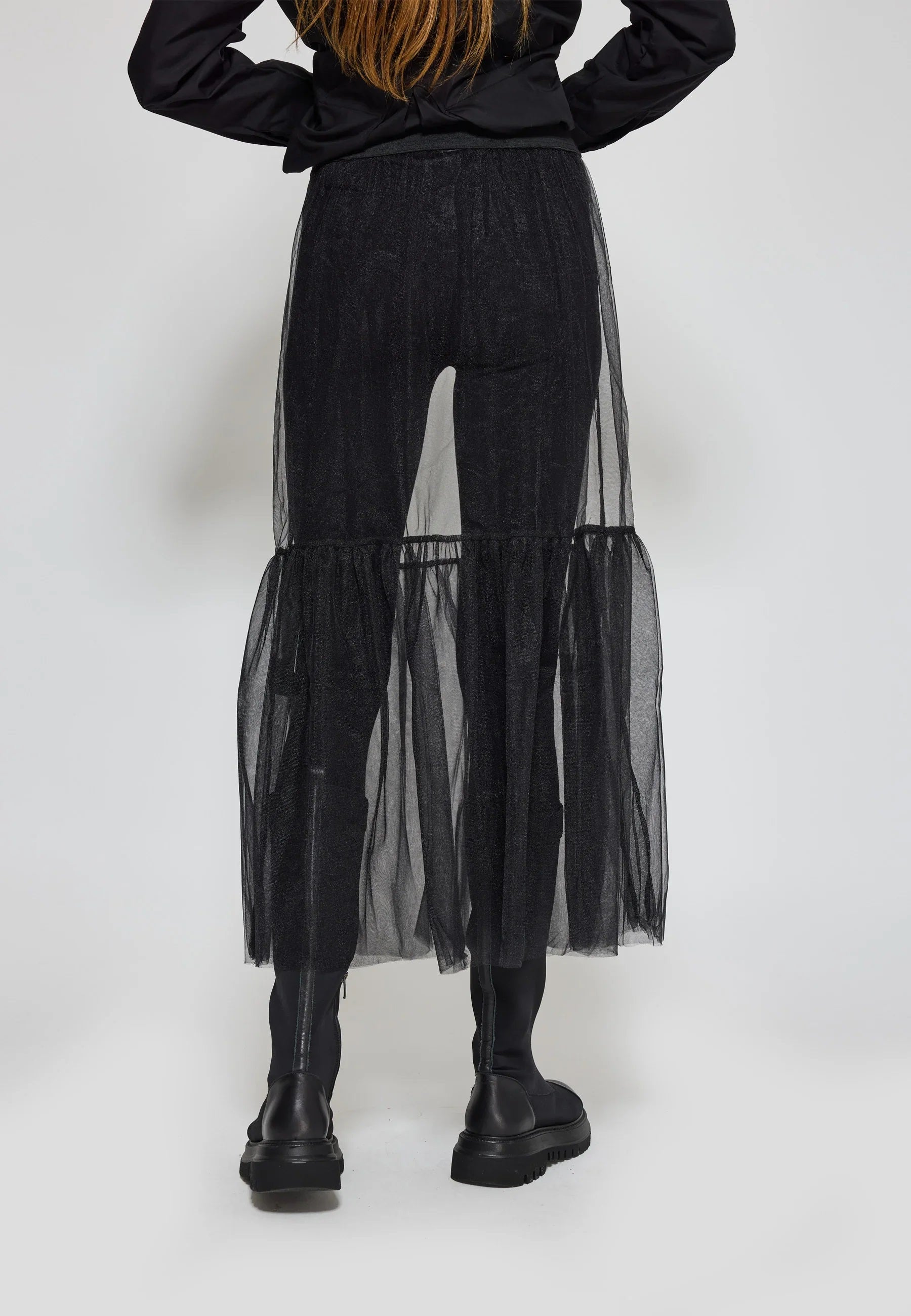 Luukaa Flanna Ruffled Mesh Skirt