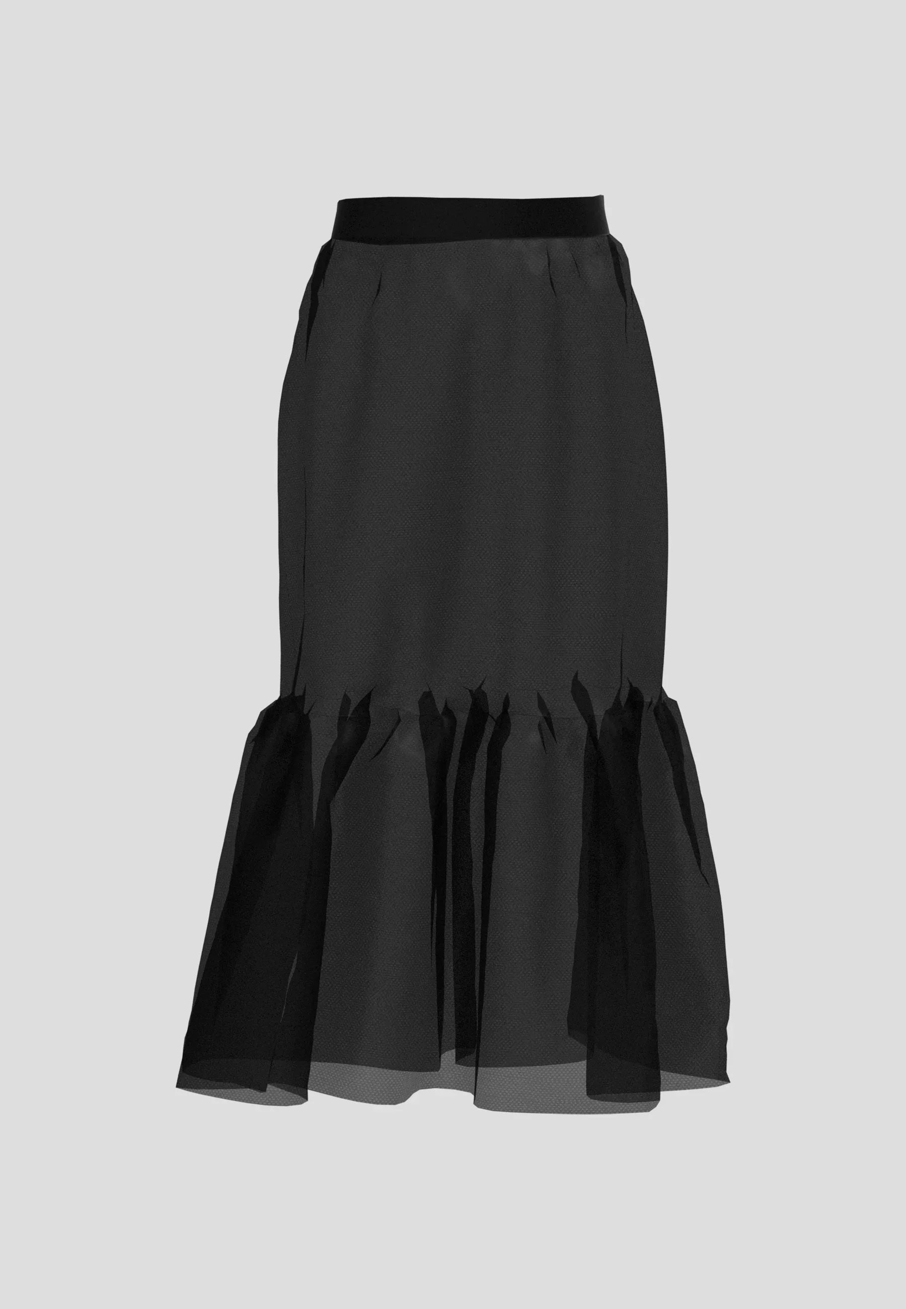 Luukaa Flanna Ruffled Mesh Skirt