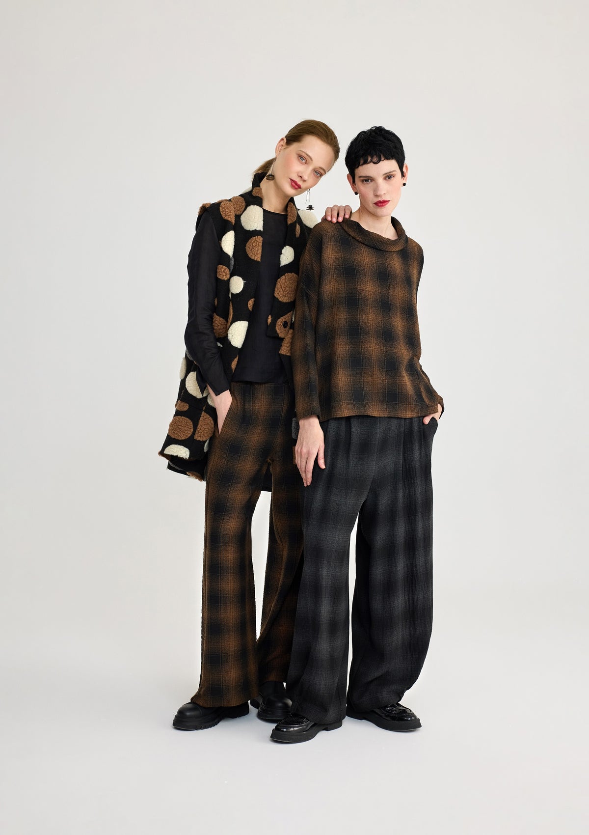 The Viola Textured Dots Vest from Luukaa in Black