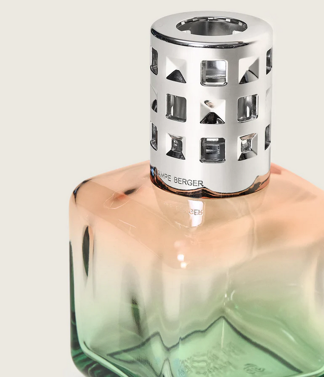 Lampe Berger Glaçon Peach-Green Gradient Lamp Gift Set with Ocean Breeze