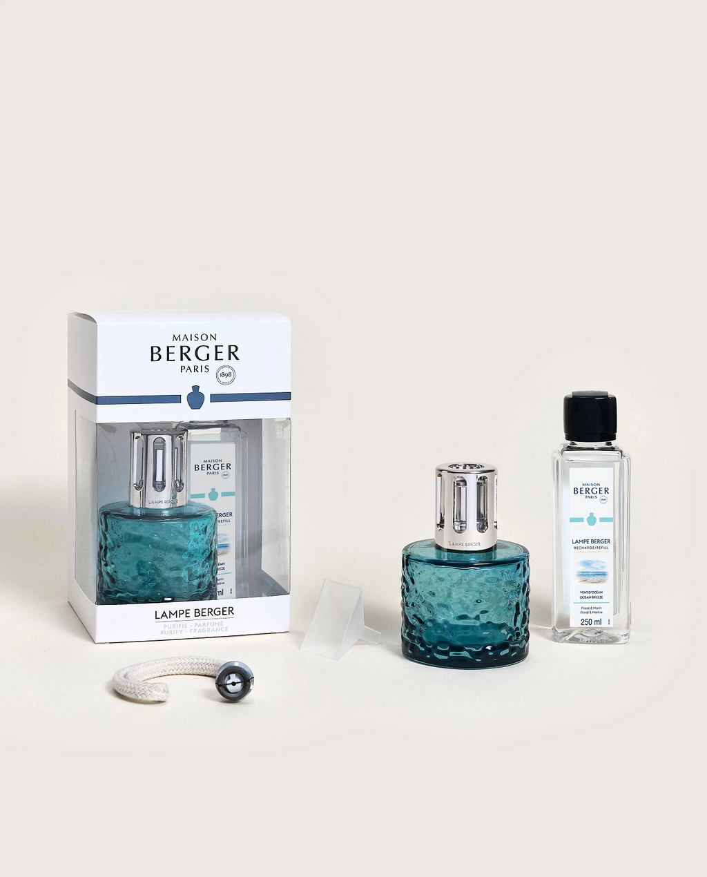 Mirage Blue Azure Lamp Gift Set + 250ml Ocean Breeze Lamp Oil
