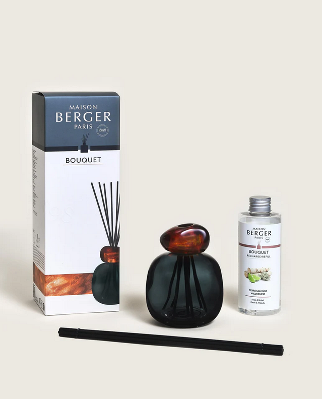 Mineral Black & Amber Reed Diffuser Set