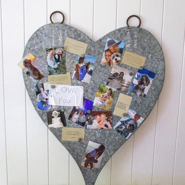 Large Zinc Heart Magnet Board