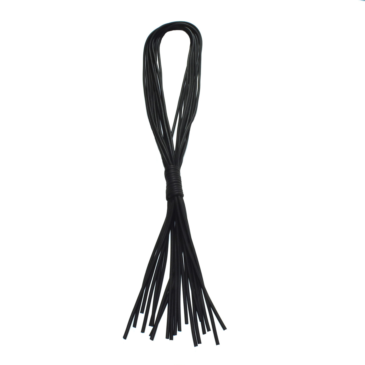 Black Neoprene Multi-Strand Tassel Necklace
