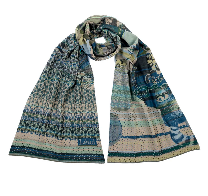 Pandora 4 Petrole Organic Woven Scarf