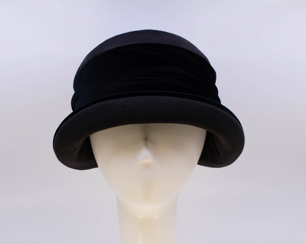 Jeanette Wool & Velvet Cloche Hat