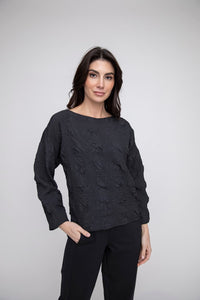 Liv by Habitat's Audrey Crinkle Pullover Black