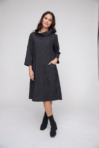 Liv by Habitat's Easy Crinkle Cowl Dress Black