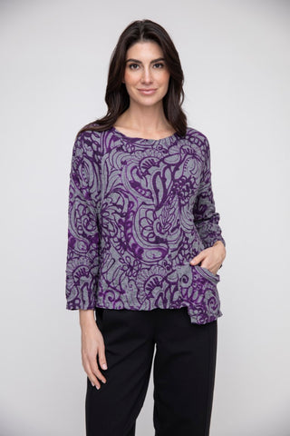 Liv by Habitat's Jetset Crinkle Top in Amethyst