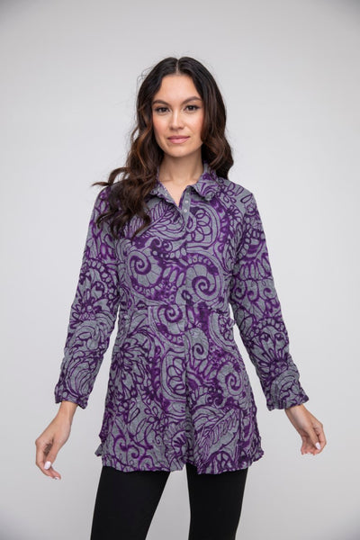 Liv by Habitat's Jetset Crinkle Tunic in Amethyst