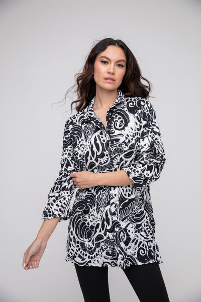 Liv by Habitat's Jetset Crinkle Tunic in Black