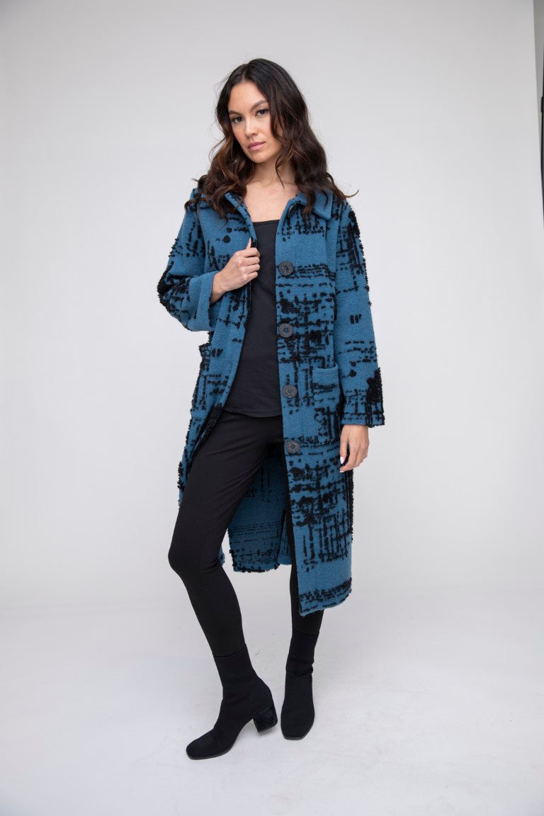 Liv's Off the Grid Cozy Car Coat in Ocean