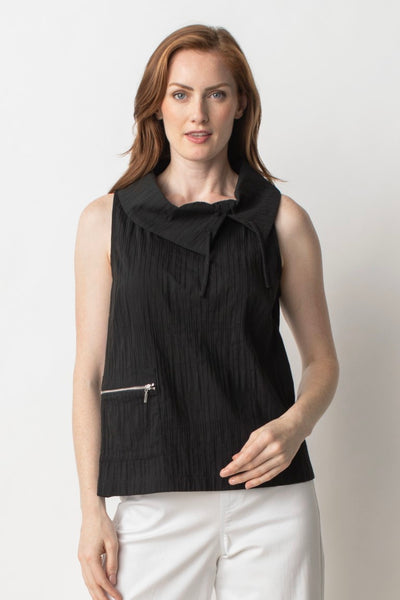 Liv by Habitat Pleated Drawstring Tank in Black