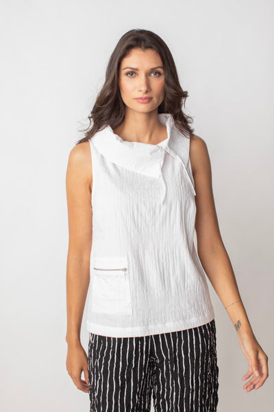 Liv by Habitat Pleated Drawstring Tank in White