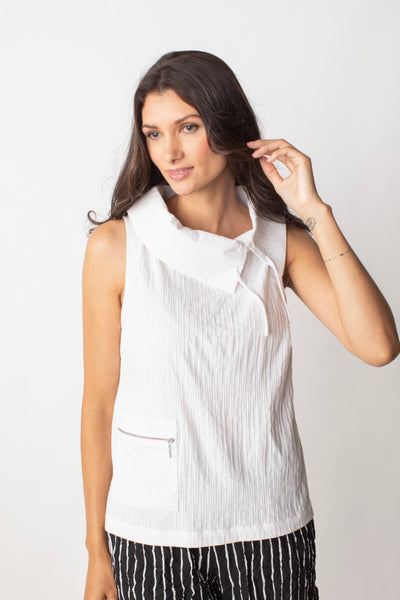 Liv by Habitat Pleated Drawstring Tank in White