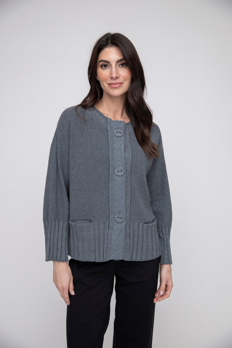  Liv by Habitat's Roll Neck Swing Cardigan Charcoal