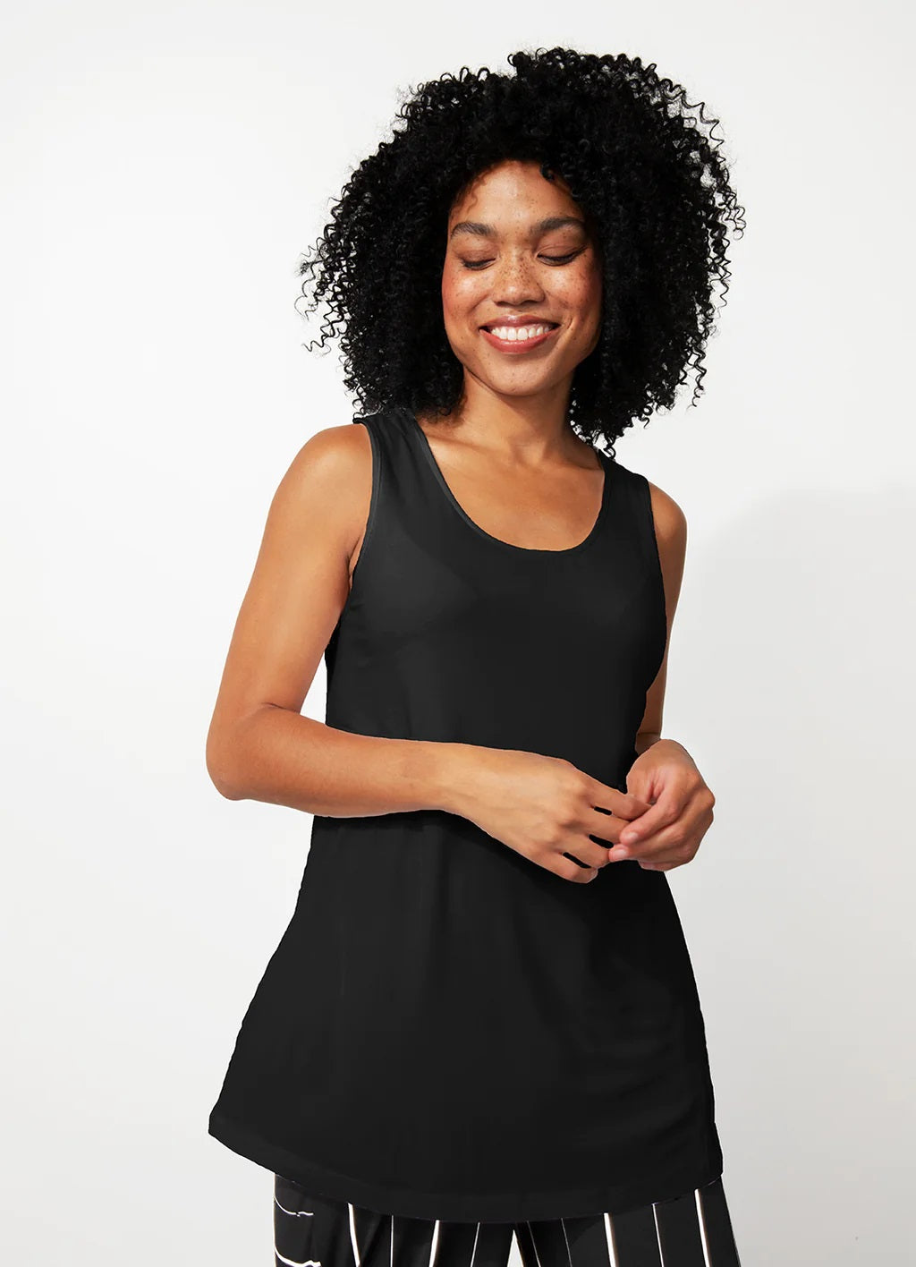 Liv by Habitat Basic Knit Long Tank Top Black