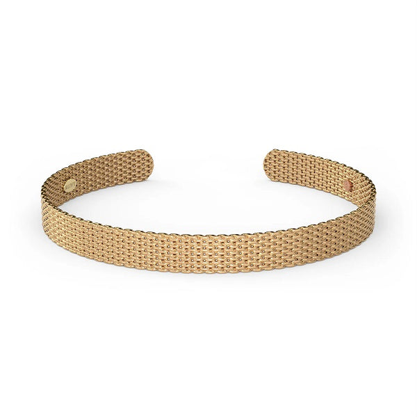 &Livy's Mesh Cuff Bracelet Gold