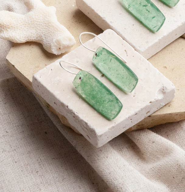 Silver Moss Earrings