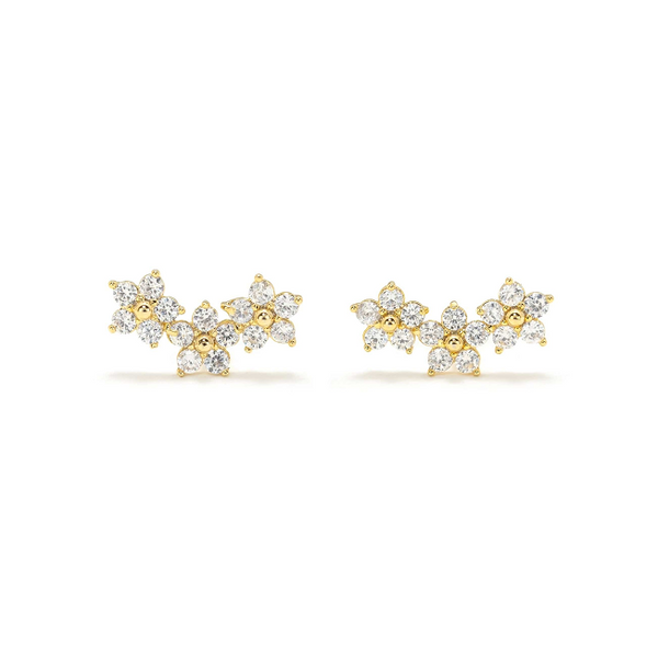 Blossom Gold Climber Earrings