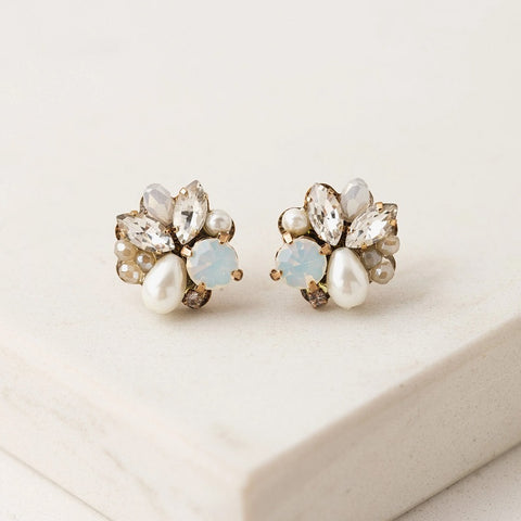 Lover's Tempo Shirley Crystal & Pearl Stud Earrings