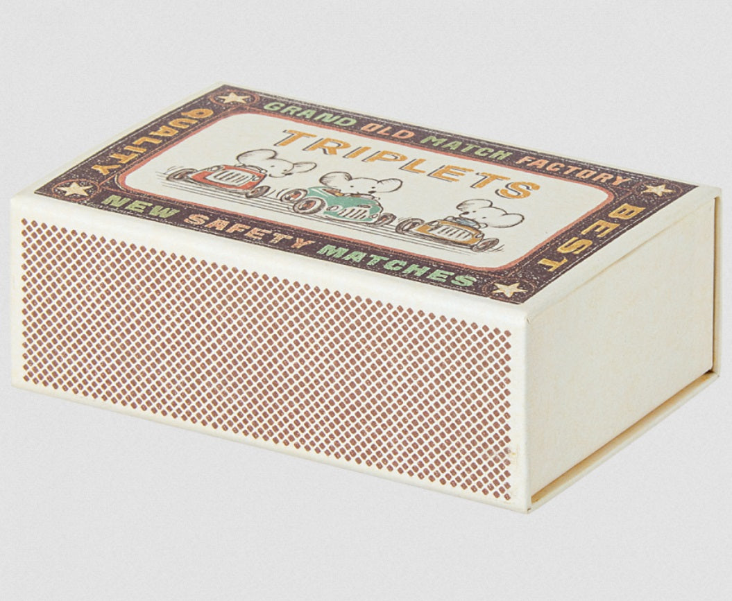 Triplet Baby Mice in Matchbox