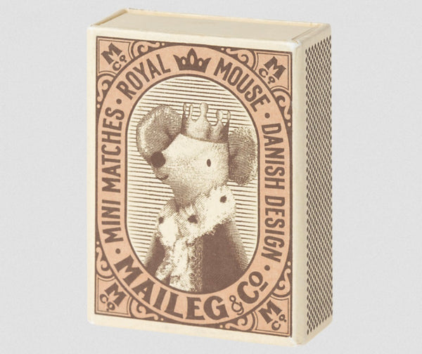 Sleepy Wakey Baby Mouse in a Matchbox / Rose